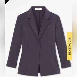 MM LaFleur The Moreland Travel Blazer - OrigamiTech - Dark Navy - 16